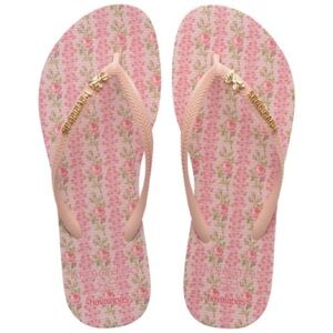 LoveShackFancy x Haviana’s Pink Floral Sandals Size 9/10